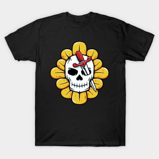 Skull flower and knife T-Shirt